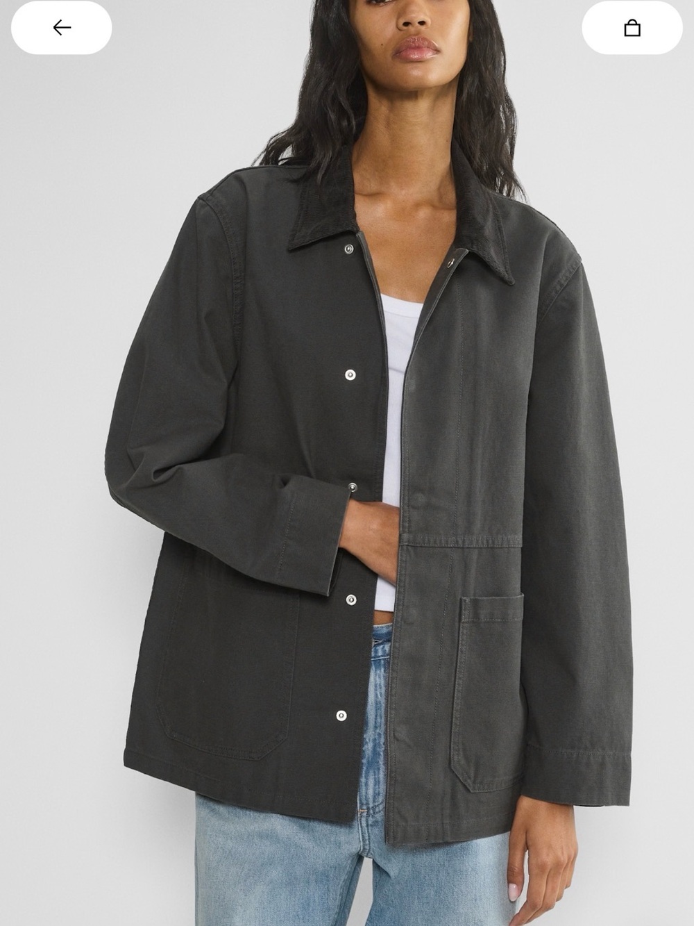 Aritzia Edison Chore Jacket - charcoal - Picture 5 of 9